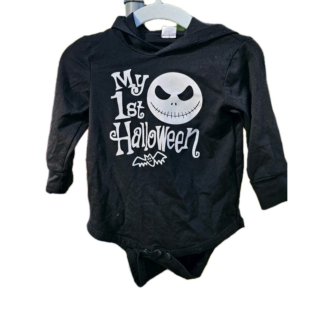 Disney Nightmare Before Christmas Babies 1st. Halloween Hoodie Sz. 6-12 MTH.